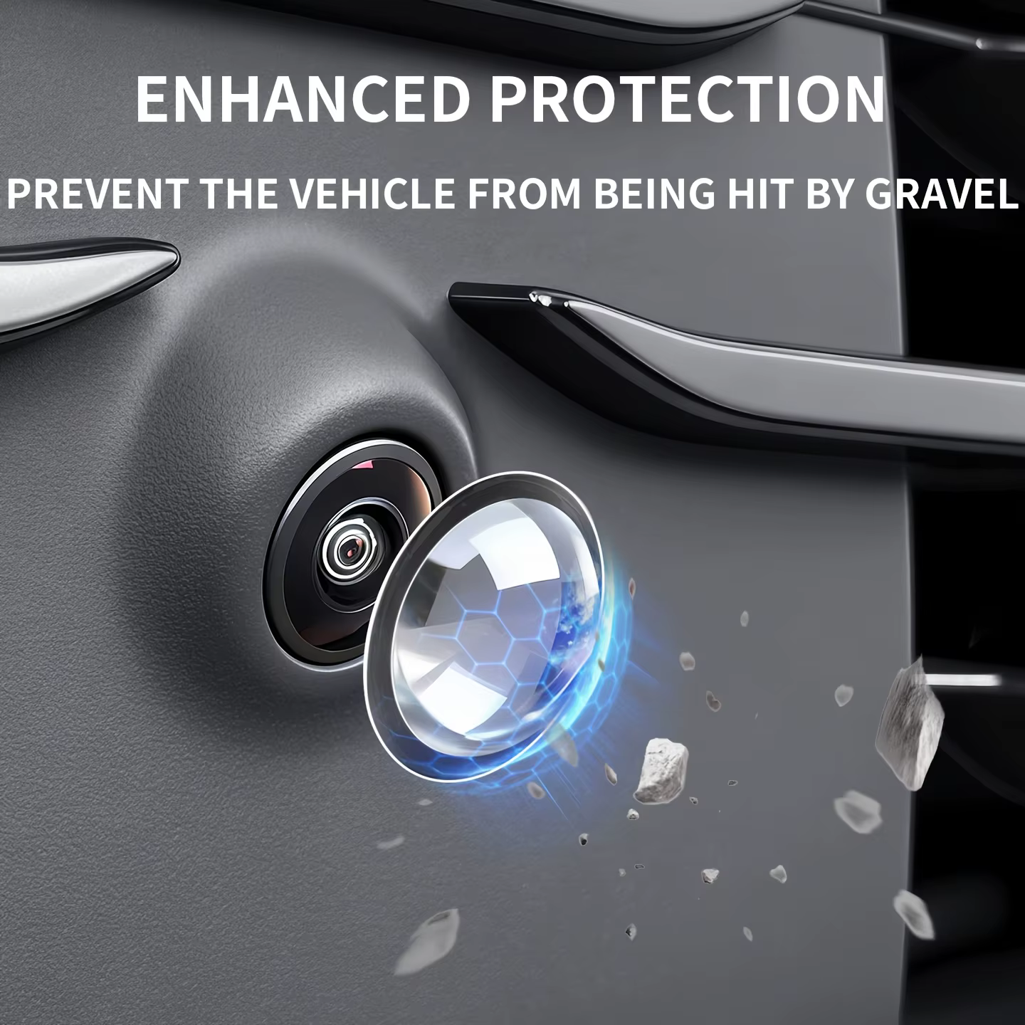 Système d'imagerie panoramique à 360 degrés pour voiture, couvercle de protection pour caméra avant et arrière, fabriqué en film transparent haute définition, capable de protéger contre la poussière,