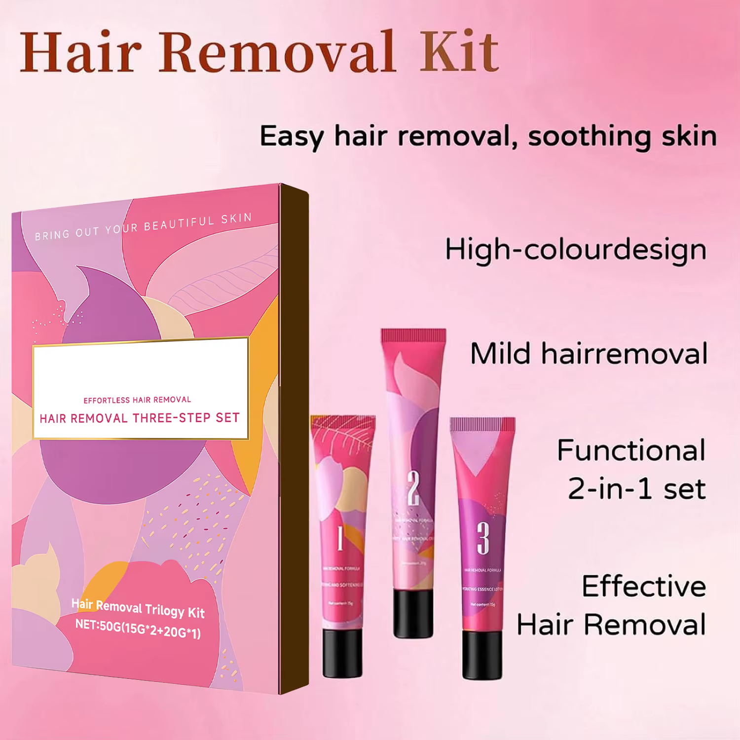 Nouveau Kit Crème Dépilatoire Visage 2026 – Épilateur Doux et Indolore pour Peaux Sensibles avec Gel Apaisant et Lotion Hydratante