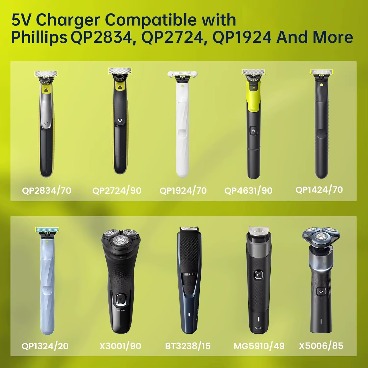 Adaptateur de chargeur de rasoir de Type C