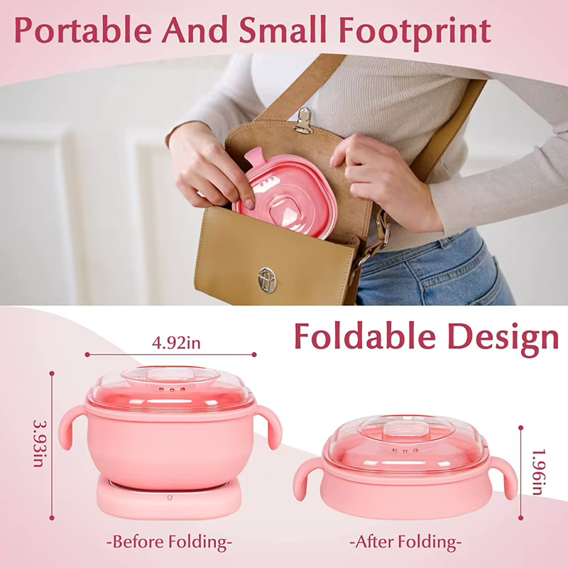 Chauffe-Paraffine Portable Pliable en Silicone