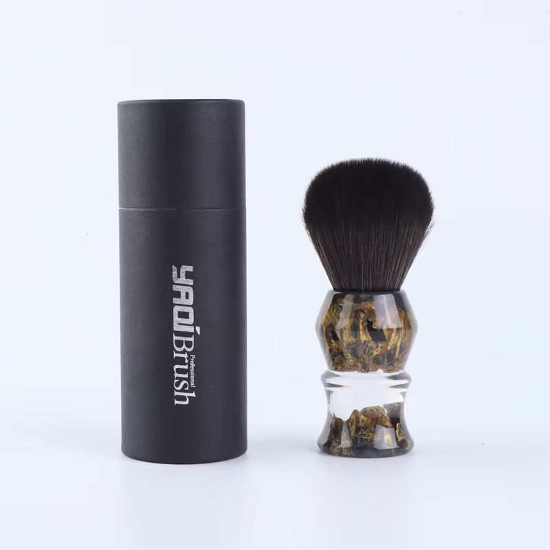 YAQI DEEP STONES 24mm cheveux synthétiques résine poignée hommes brosse de rasage humide