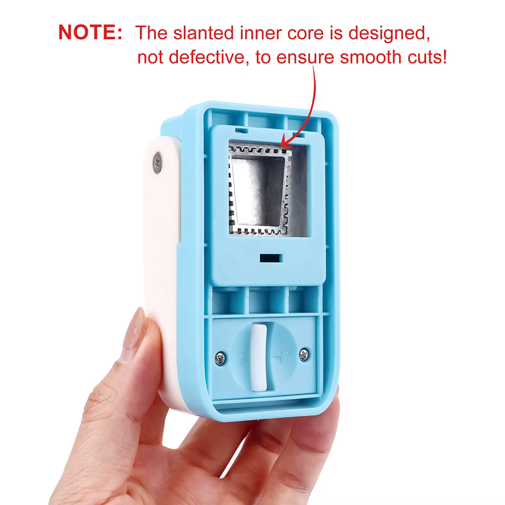 Machine à embosser les timbres-poste avec poinçon rectangulaire de 1x0,8 pouce, outil de bricolage pour scrapbooking et fournitures de fabrication de cartes