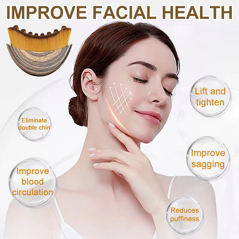 Brosse de massage lymphatique pour le visage