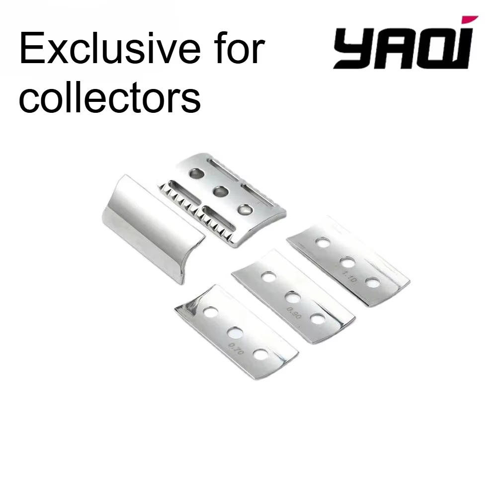 Tête de rasoir de sécurité YAQI Trifecta 2026 réglable en acier inoxydable 316 poli, pour collection, avec différentes espaces entre les lames