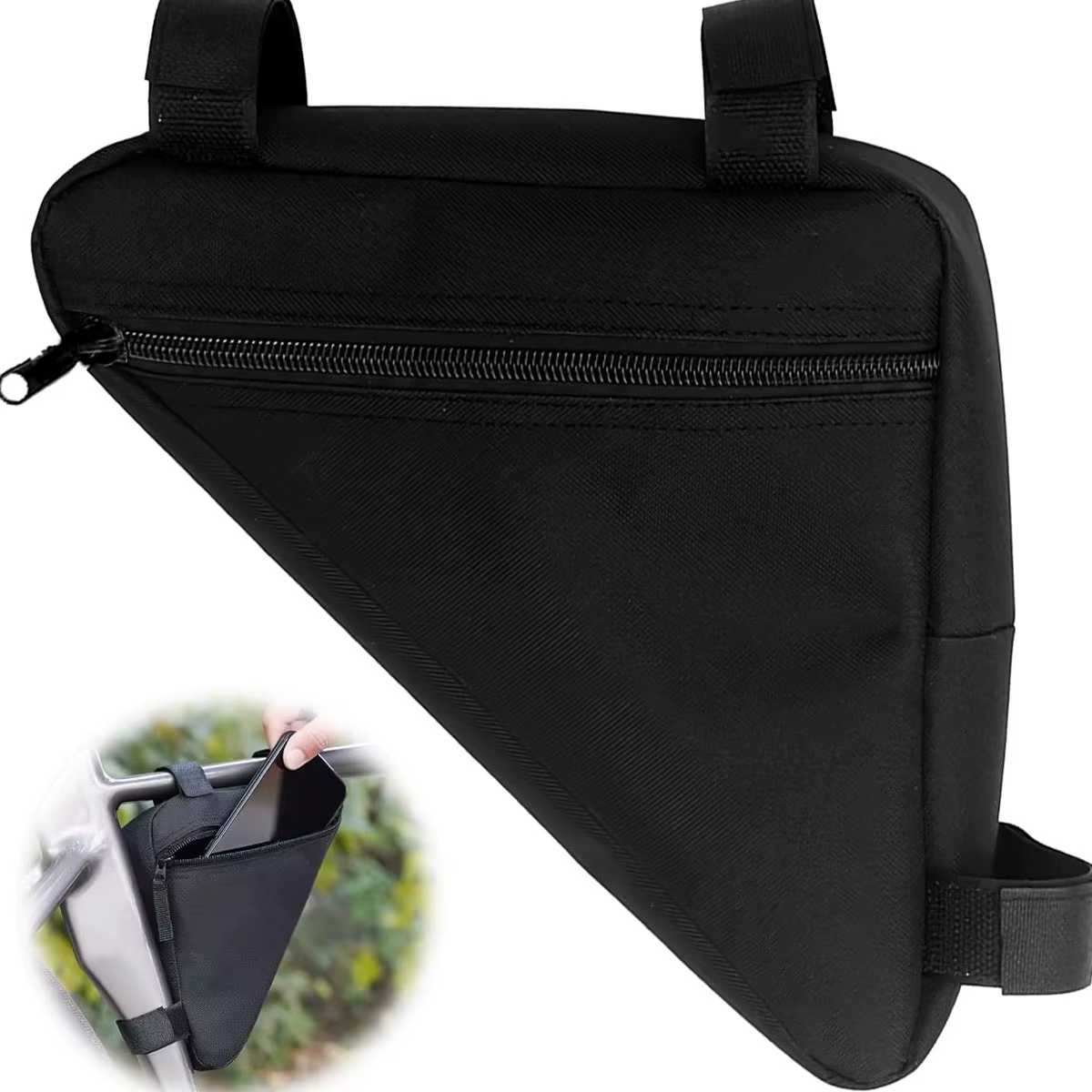 Sac triangulaire pour vélo de montagne, sac à main avec poignée pour cadre avant de vélo, sac pour téléphone, lampe de poche, sac triangulaire pour vélo de route, sac étanche